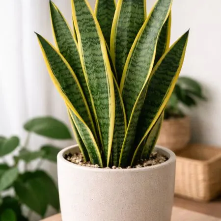 Potted snake plant